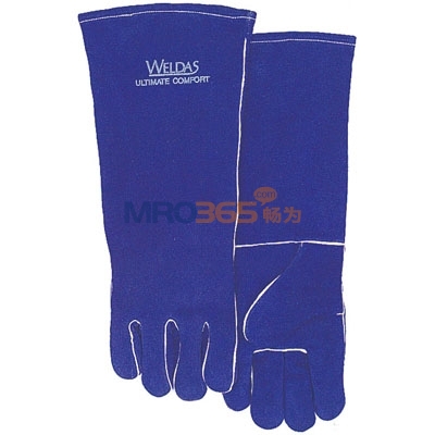 威特仕10-2054彩蓝色长袖筒款焊接手套