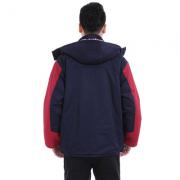 汉盾JSHD159-1 深蓝拼玫红中长款棉服