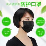 myehs/迈易斯一次性口罩50只装黑色口罩防尘夏天防晒透气女神薄男