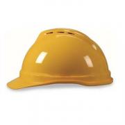 MSA 10146672 V-Gard 豪华型安全帽(黄色 ABS帽壳,一指键帽衬 针织布吸汗带 D型下颏带)