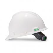 MSA安全帽 10146452 V-Gard 标准型安全帽（印LOGO，白色 PE帽壳,一指键帽衬)