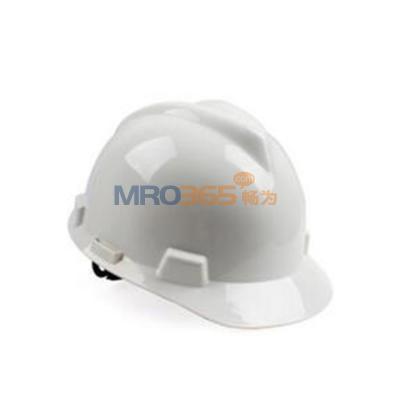 MSA梅思安10146458 V-Gard标准型安全帽(白色 PE帽壳,一指键帽衬 针织布吸汗带 D型下颏带)